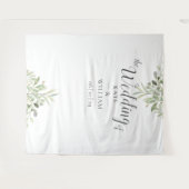 Greenery Script Weddenschap Foto Booth Backdrop Wandkleed (Voorkant (horizontaal))
