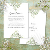 Greenery Script Wedding Accommodatie Details Informatiekaartje