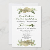 Greenery Seashell Cream Shells Baby shower (Voorkant)