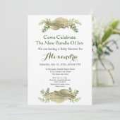 Greenery Seashell Cream Shells Baby shower (Staand voorkant)