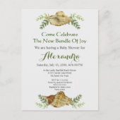 Greenery Seashell Cream Shells Baby shower Briefkaart (Voorkant)