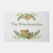 Greenery Seashell Nautical Cream Shells Coastal 3 Deurmat (Voorkant)