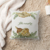 Greenery Seashell Nautical Cream Shells Kussen (Deken)