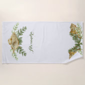 Greenery Seashell Nautical Cream Shells Strandlaken (Voorkant)