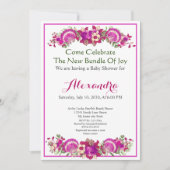 Greenery Seashell Pink Girl Floral Baby shower (Voorkant)