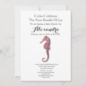 Greenery Seashell Pink Girl Floral Baby shower (Voorkant)