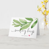 Greenery Sending Hugs Aanmoediging Sympathie Kaart (Gele Bloem)