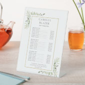 Greenery Service Menu Price List Reclamebord Met Voetstuk (Insitu)