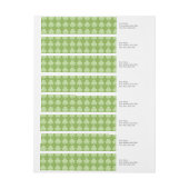 Greenery Shamrock Clover Polka stipt Patrick's Day Adreslabel Wikkel (Vel)