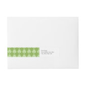 Greenery Shamrock Clover Polka stipt Patrick's Day Adreslabel Wikkel (Voorkant)