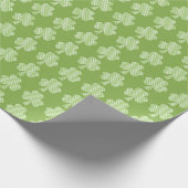 Greenery Shamrock Clover Polka stipt Patrick's Day Cadeaupapier (Hoek)