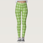 Greenery Shamrock Clover Polka stipt Patrick's Day Leggings (Voorkant)