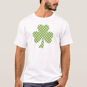 Greenery Shamrock Clover Polka stipt Patrick's Day T-shirt