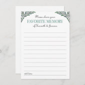 Greenery Share Favoriete Memory Jubileum Game Informatiekaartje (Voorkant / Achterkant)