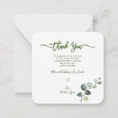Greenery Shower Hartelijk dank voor uw DIY Colour  Notitiekaartje (Achterkant)