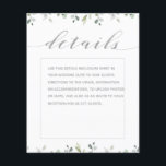 Greenery Silver Fancy kalligrafie Weddenschap Deta<br><div class="desc">Greenery & Silver trouwsuite — Details blad.</div>