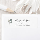 Greenery Simple Modern Return Address Label (Insitu)