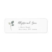 Greenery Simple Modern Return Address Label (Voorkant)