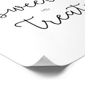 Greenery - snoepjes en behandelde baby shower poster (Hoek)