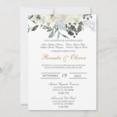 Greenery Spanish Wedding Invitation Kaart (Voorkant)
