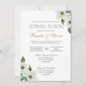 Greenery Spanish Wedding Invitation Kaart (Voorkant)