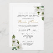 Greenery Spanish Wedding Invitation Kaart (Voorkant / Achterkant)