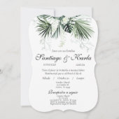 Greenery Spanish Wedding-uitnodiging Kaart (Voorkant)