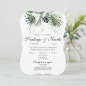 Greenery Spanish Wedding-uitnodiging Kaart (Staand voorkant)