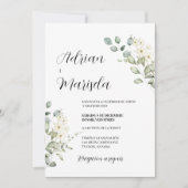 Greenery Spanish Wedding-uitnodiging Kaart (Voorkant)