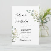 Greenery Spanish Wedding-uitnodiging Kaart (Staand voorkant)