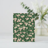 Greenery Spring Natuur Floral Cherry Blossom Feestdagenkaart (Staand voorkant)