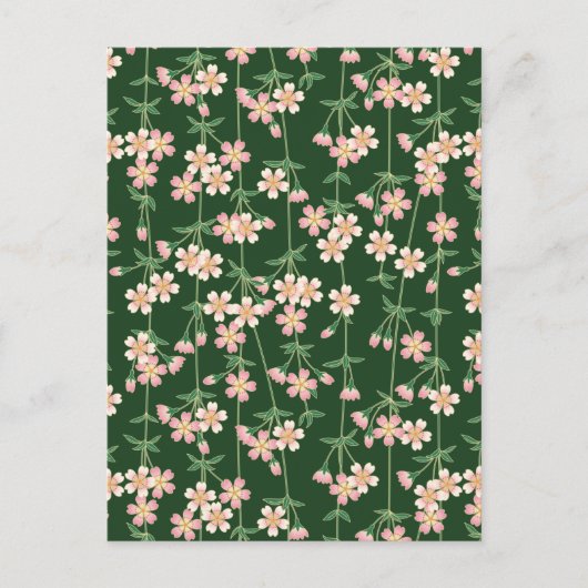 Greenery Spring Natuur Floral Cherry Blossom Feestdagenkaart (Voorkant)