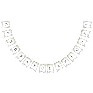 Greenery Spring Pink Flowers Bunting Flag Vlaggetjes