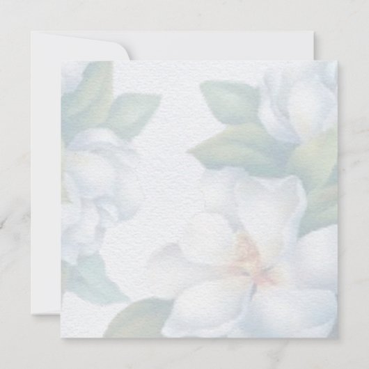 Greenery Square Waterverf Botanical Wedding Kaart (Achterkant)