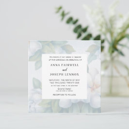 Greenery Square Waterverf Botanical Wedding Kaart