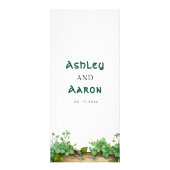 Greenery St. Patrick's Day Ierse trouwkaart Reclamekaart (Achterkant)