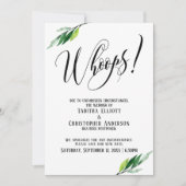 Greenery stelt huwelijk 'Whoops!' uit aankondiging (Voorkant)
