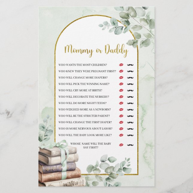 Greenery Storybook Mama of Daddy Games (Voorkant)