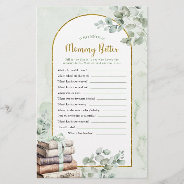 Greenery Storybook Wie kent Mama Betere Games (Voorkant)