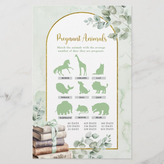 Greenery Storybook Zwanger Dieren Games (Voorkant)