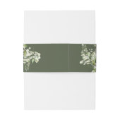 Greenery String Lights Olive Green Wedding Uitnodigingen Wikkel (Achterkant Voorbeeld)