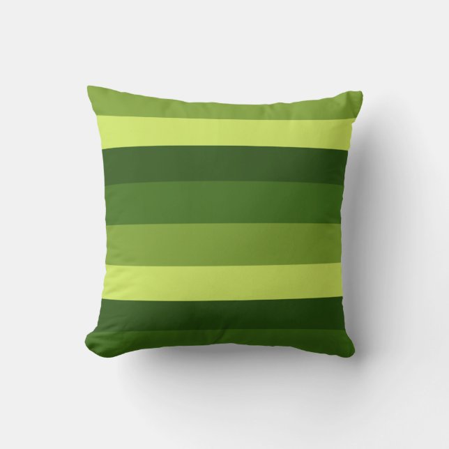 Greenery Stripes Kussen (Voorkant)