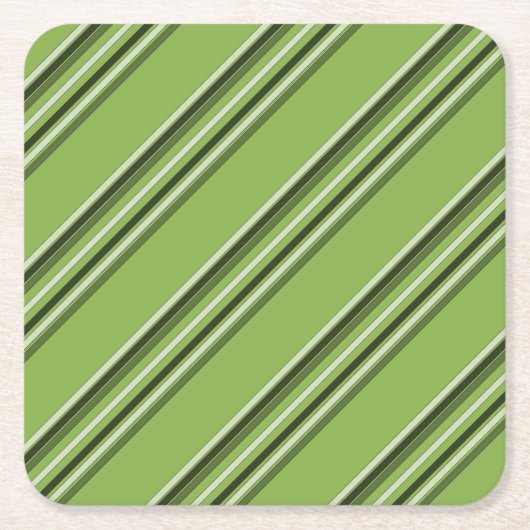 Greenery Stripes Pattern Green Stripe Elegamt Kartonnen Onderzetters (Voorkant)