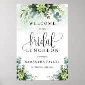 Greenery succulent brudal Luncheon welkomstteken Poster (Voorkant)
