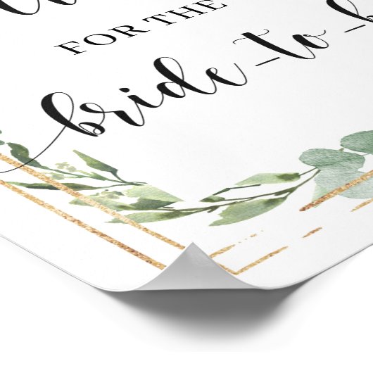 Greenery Succulent Gold Advice voor het bord Poster (Hoek)