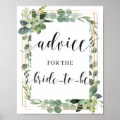 Greenery Succulent Gold Advice voor het bord Poster (Voorkant)