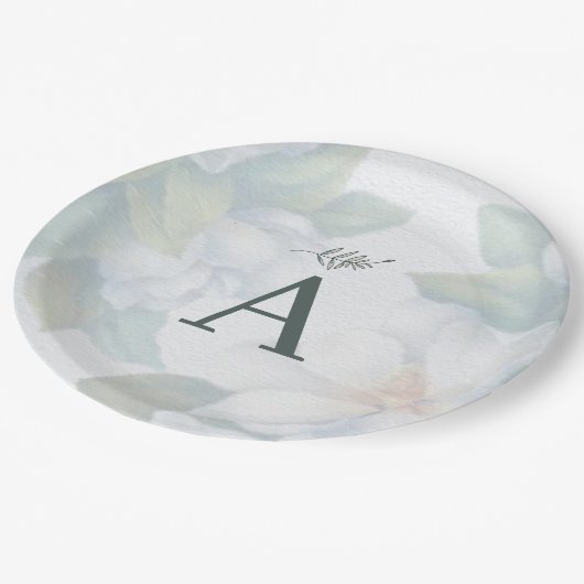 Greenery Succulent Leaf Mint Waterverf Botanisch Papieren Bordje (Gekanteld)