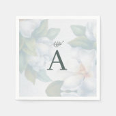 Greenery Succulent Leaf Mint Waterverf Botanisch Servet (Voorkant)