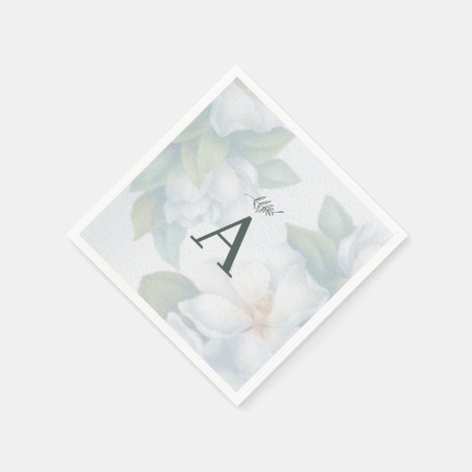 Greenery Succulent Leaf Mint Waterverf Botanisch Servet (Hoek)