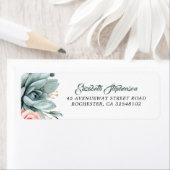 Greenery - Succulent Waterverf Wedding Etiket (Insitu)